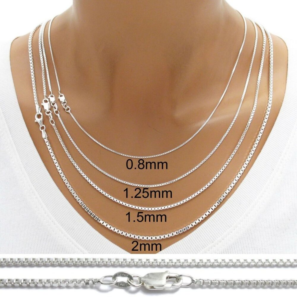 Unisex 0.8mm 925 Sterling Silver 16'' Rolo Chain - Picture 3 of 4